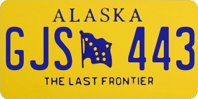 AK license plate GJS443