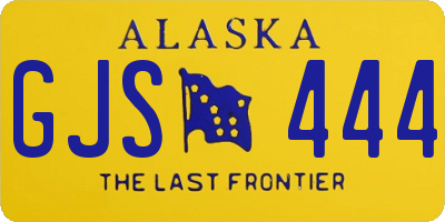 AK license plate GJS444