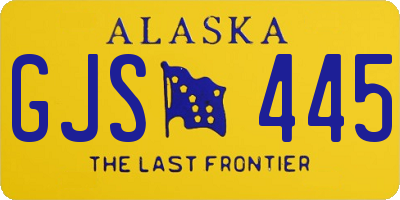 AK license plate GJS445