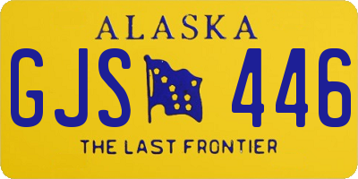 AK license plate GJS446