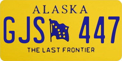 AK license plate GJS447