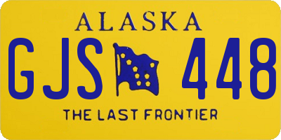 AK license plate GJS448