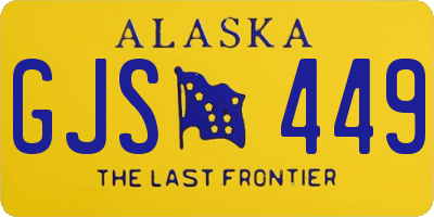 AK license plate GJS449