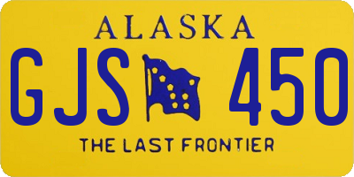 AK license plate GJS450