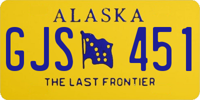 AK license plate GJS451
