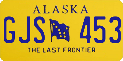 AK license plate GJS453