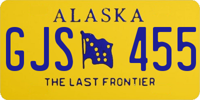 AK license plate GJS455