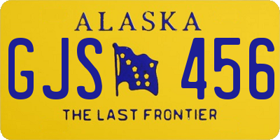 AK license plate GJS456