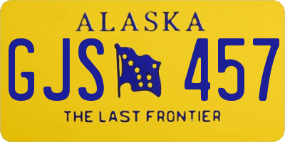 AK license plate GJS457