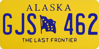 AK license plate GJS462