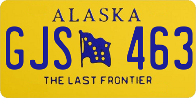 AK license plate GJS463