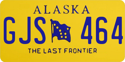 AK license plate GJS464