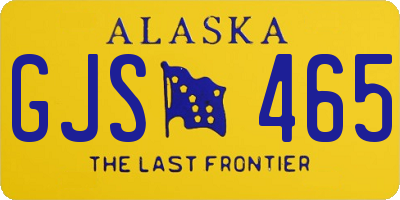 AK license plate GJS465