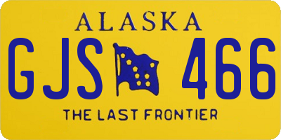 AK license plate GJS466