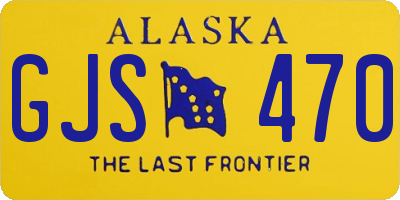 AK license plate GJS470