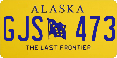 AK license plate GJS473