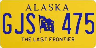 AK license plate GJS475