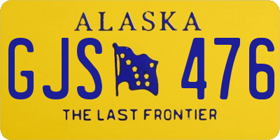 AK license plate GJS476
