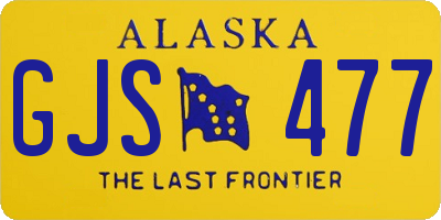 AK license plate GJS477