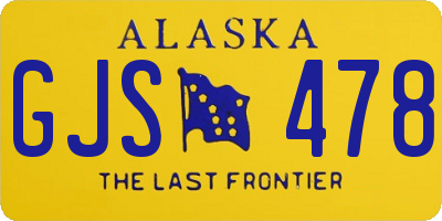 AK license plate GJS478