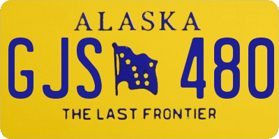 AK license plate GJS480