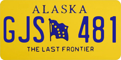 AK license plate GJS481