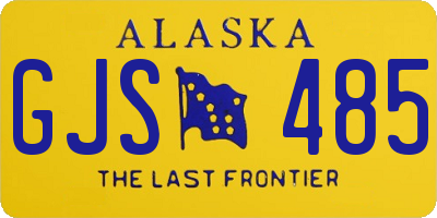 AK license plate GJS485