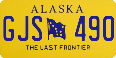AK license plate GJS490