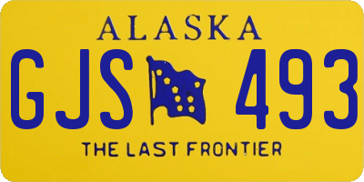 AK license plate GJS493