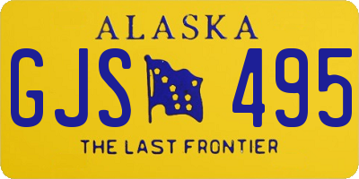 AK license plate GJS495