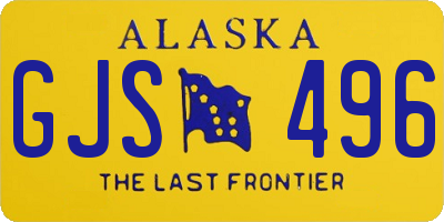 AK license plate GJS496