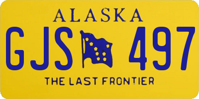 AK license plate GJS497