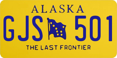 AK license plate GJS501