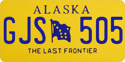 AK license plate GJS505