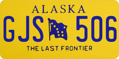 AK license plate GJS506