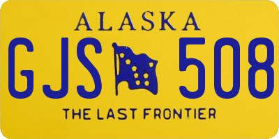AK license plate GJS508