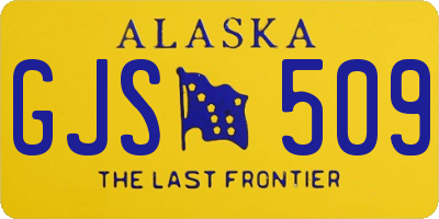 AK license plate GJS509