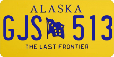 AK license plate GJS513
