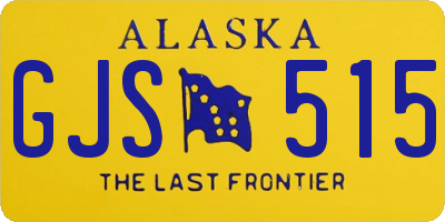 AK license plate GJS515