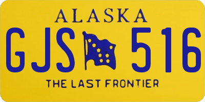 AK license plate GJS516