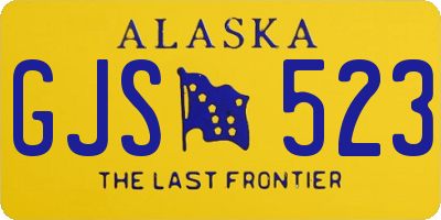 AK license plate GJS523