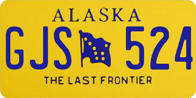 AK license plate GJS524