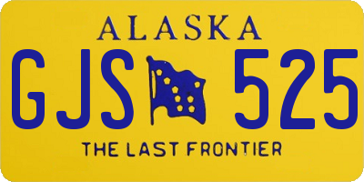 AK license plate GJS525