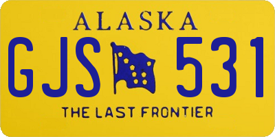 AK license plate GJS531