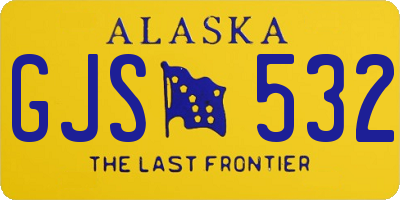 AK license plate GJS532