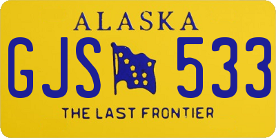 AK license plate GJS533