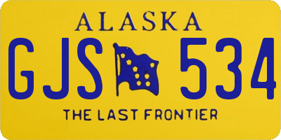 AK license plate GJS534