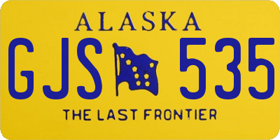 AK license plate GJS535