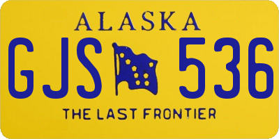 AK license plate GJS536