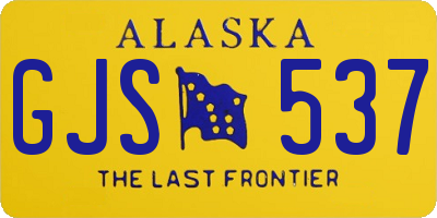 AK license plate GJS537
